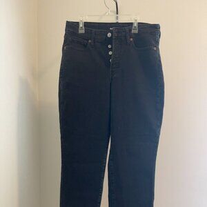Old Navy high rise O.G. straight secret-smooth pocket black jeans sz. 6